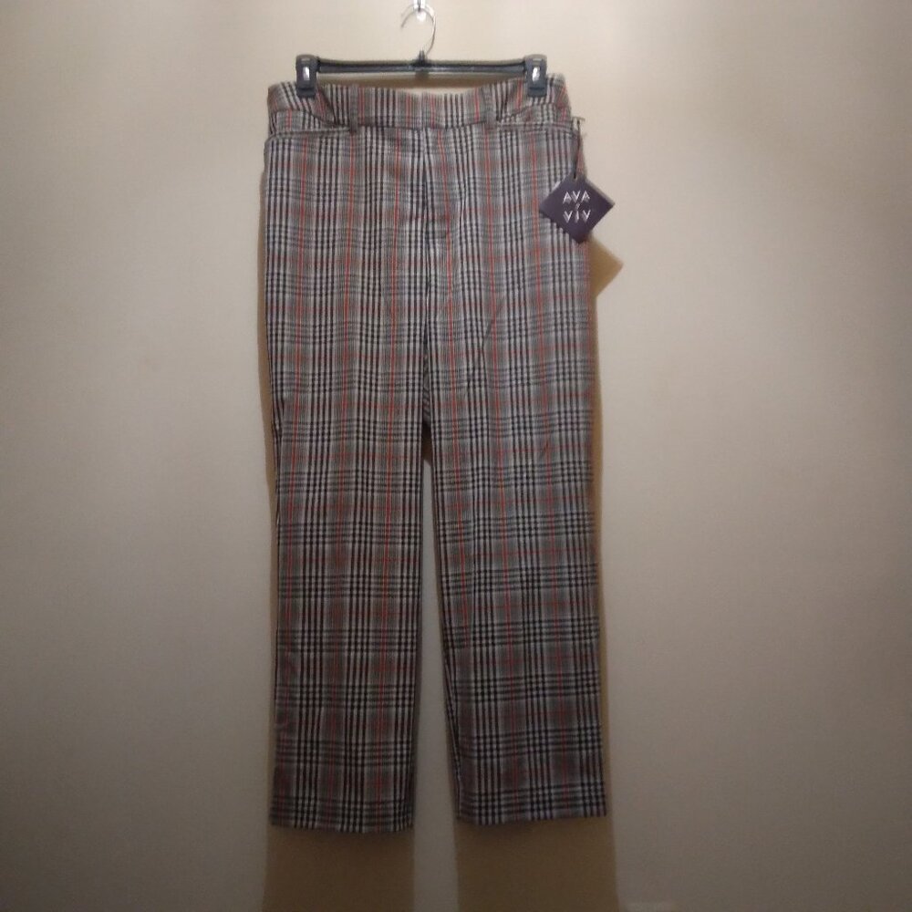 Ava & Viv plaid high waist pants size 16 NWT